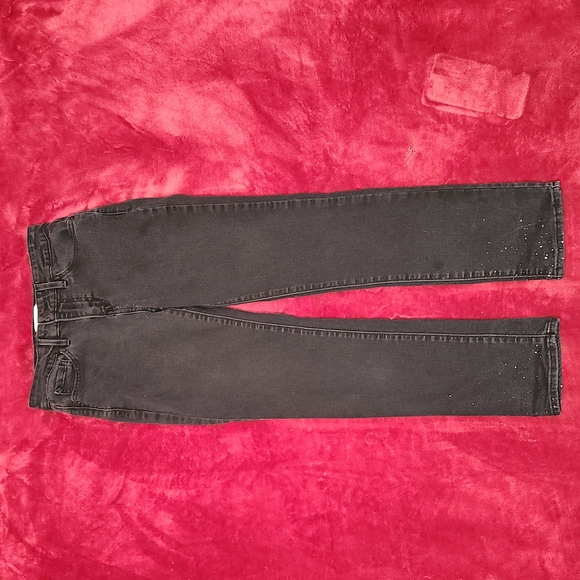 Levis Denim Jeans MidRise Slim Stretch Fit Dark Wash Black Denizem 26x28 - Picture 2 of 10